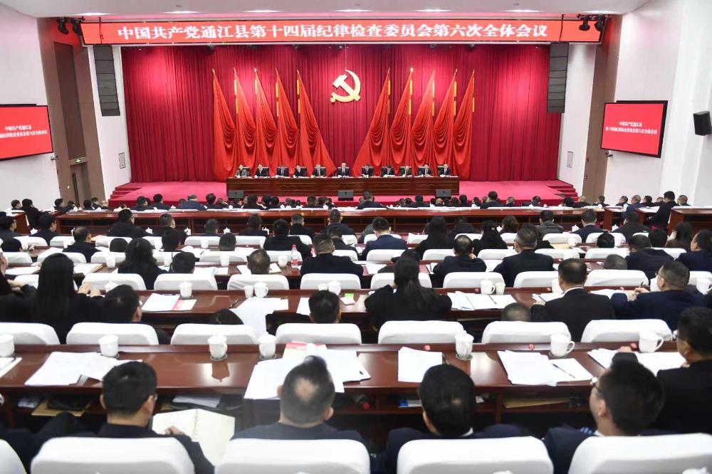 县第十四届纪律检查委员会第六次全体会议召开